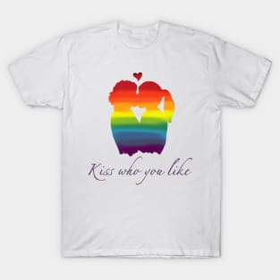 Kiss Who You Like Rainbow Girls T-Shirt